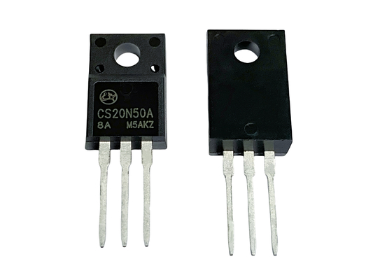 20A500V MOSFET Tegangan Tinggi Tipe N CS20N50A8 TO-220F Untuk Pasokan Listrik
