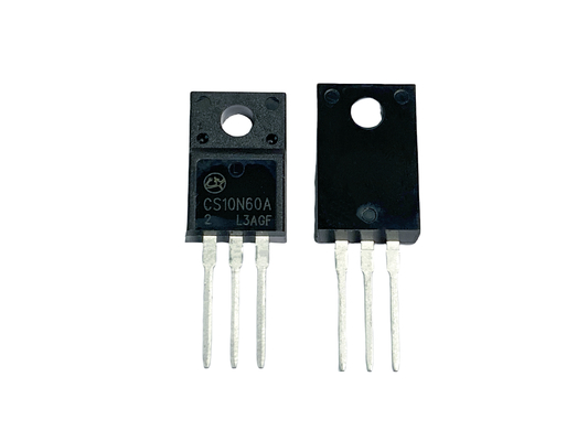 10A600V CS10N60A2 TO-220F Low ON Resistance Motor Control Mosfet Tegangan Tinggi Untuk Industri