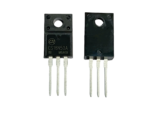 18A500V CS18N50A8 TO-220F Kerangka tebal Mosfet Tegangan Tinggi Untuk Pasokan Listrik Tanpa Gangguan