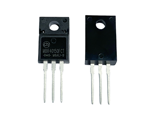 40A150V Schottky Diode Turun tegangan maju rendah untuk Kinerja Optimal MBR40150FCT